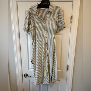 LC Lauren Conrad Striped Button-Down Dress